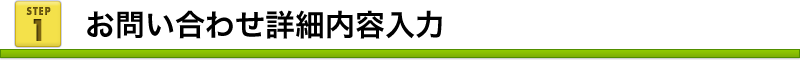 お問い合わせ詳細内容入力