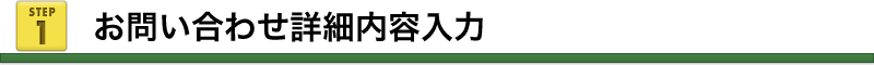 お問い合わせ詳細内容入力