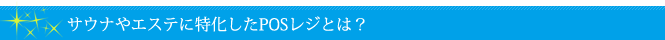 サウナやエステに特化したPOSレジとは？