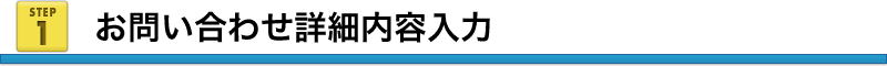 お問い合わせ詳細内容入力