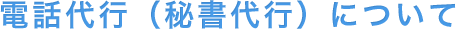 電話代行（秘書代行）について
