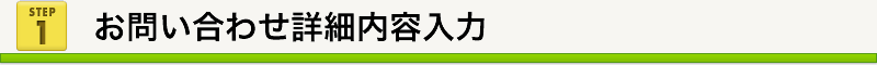 お問い合わせ詳細内容入力